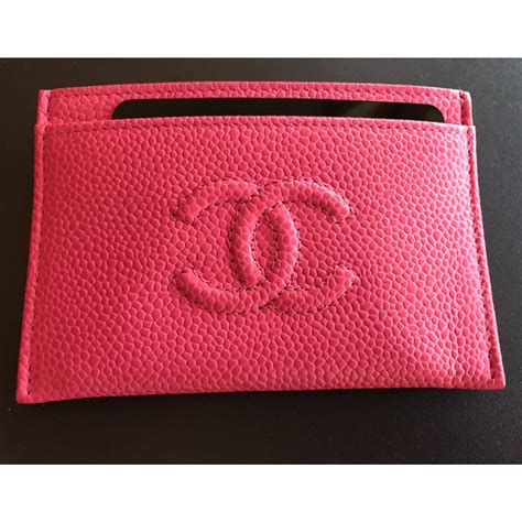 porte carte chanel rose|Chanel .